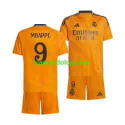 Camisola Real Madrid Kylian Mbappé 9 Criança Equipamento Segundo 2024-2025 Manga Curta